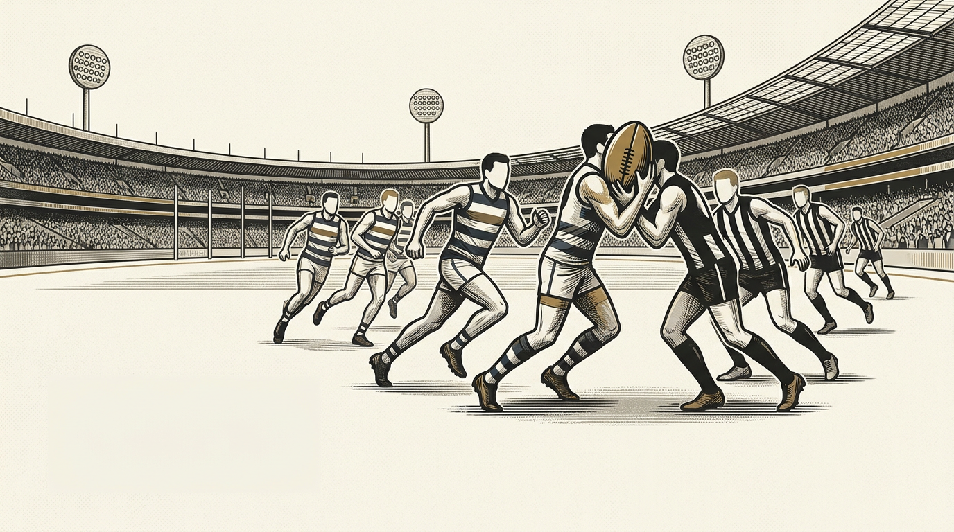 Geelong Dominates Collingwood in First Half at MCG