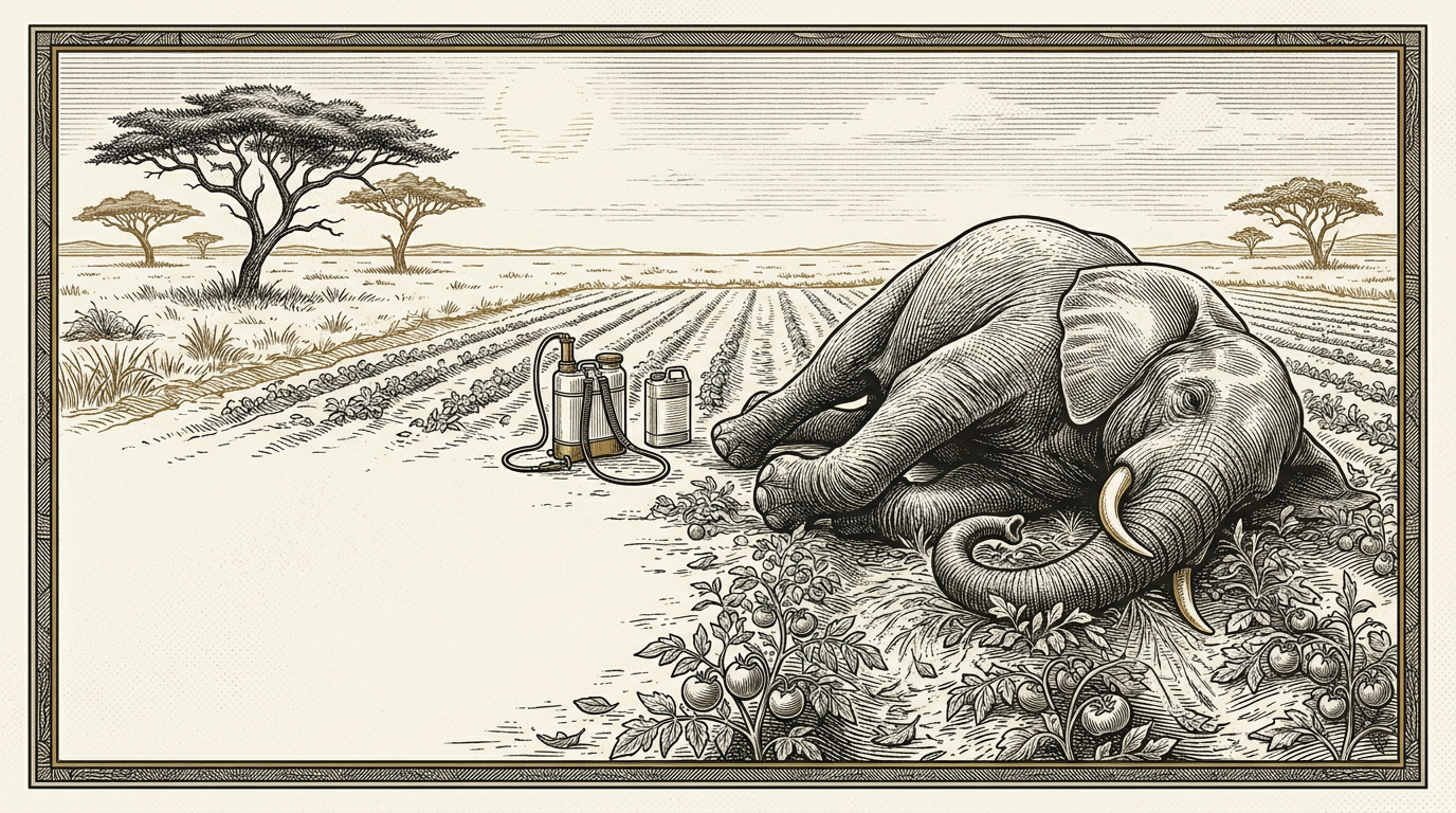 Pesticide sprayed tomatoes suspected in death of fifteen Kenyan elephants