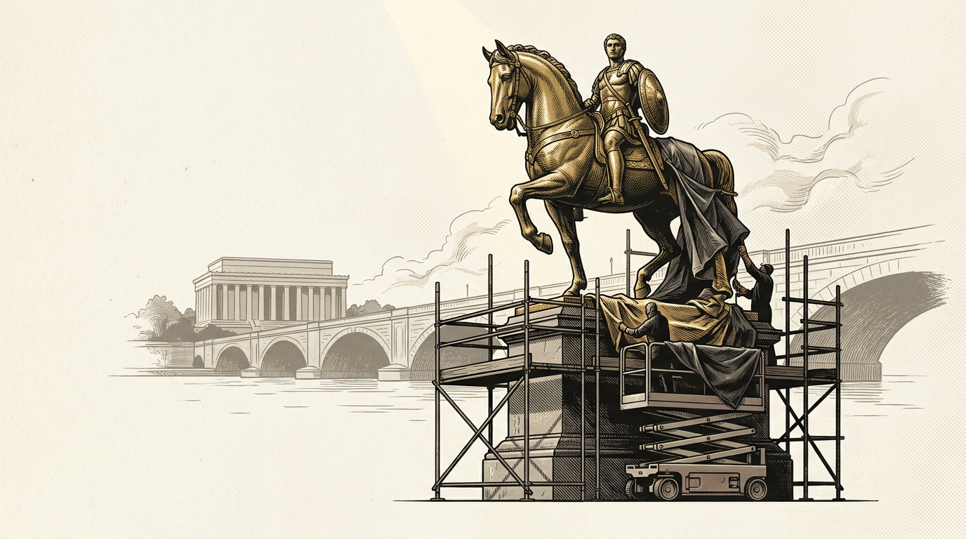 Washington Arts of War statues regilded in five million dollar project